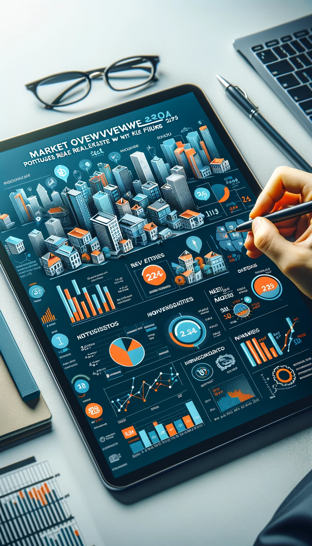 Comprehensive vertical overview of Portugal's real estate market in 2024 with forecasts and data points.